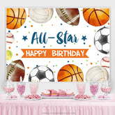 Allstar Sport Thema Glücklich Geburtstag Hintergrund Für Junge